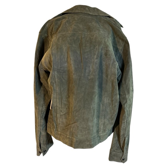 FRAME NWT Modern
Suede Trucker Jacket in Deep Army Sz M - Picture 7 of 12
